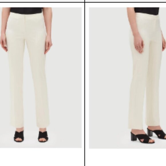 Lafayette 148 Barrow Pants Wool Blend Lavender Gray Straight leg front zip - Picture 9 of 9